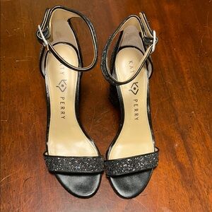 Katy Perry Collections Black Glitter Women's Heels